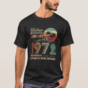 50 Years Old 50Th Birthday Decoration Vintage Janu T-Shirt