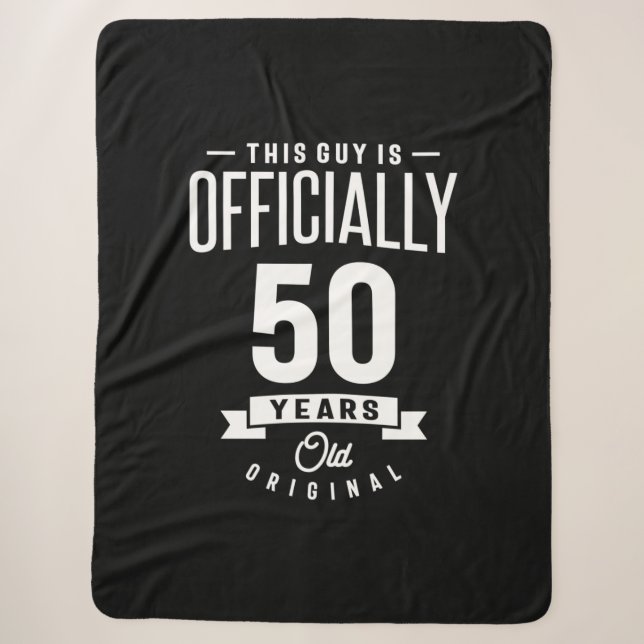 50 Years Old - 50th Birthday Funny Gift Sherpa Blanket (Front)