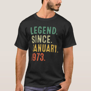 50 Years Old Awesome Since January 1973 50th Birth T-Shirt