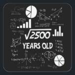 50 Years Old Bday Math Teacher 50th Birthday Gift Square Sticker<br><div class="desc">Birthday Design For anyone who's horoscope say difficult & Stubborn But totally worth.Wear it with pride at work,  school gym perfect to pair with shorts,  leggings or jeans for a casual yet trendy Look</div>