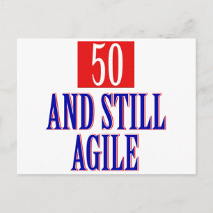 50 years old birthday designs postcard