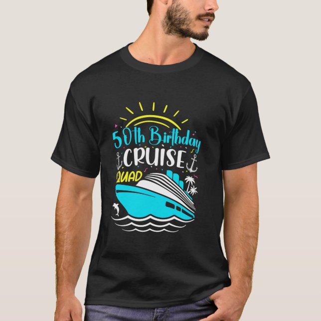 50 Years old Crew 50th Birthday Cruise Squad Match T-Shirt (Front)