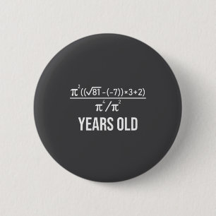 50 Years Old Equation Funny 50th Birthday Math 2 Inch Round Button