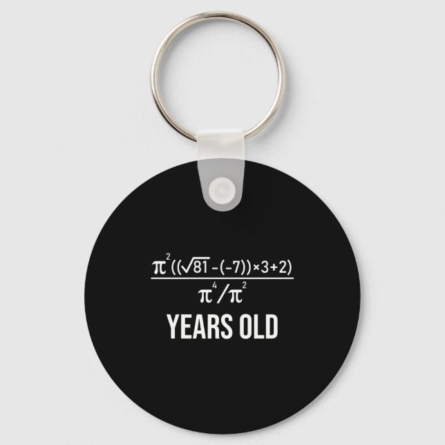 50 Years Old Equation Funny 50th Birthday Math  Keychain (Front)