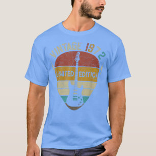 50 Years Old Gift Vintage 1972 Guitar Player 50th T-Shirt
