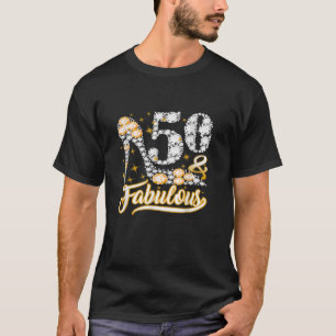 50 Years Old Gifts 50 Fabulous 50th Birthday Diamo T-Shirt