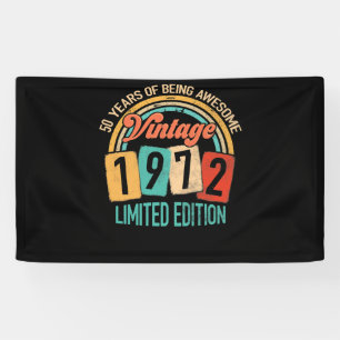 50 Years Old Of Be Awesome In 1972 50th Birthday Banner