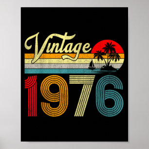 50 Years Old Vintage 1976 50th Birthday Men Women Poster