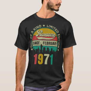 50 Years Old Vintage February 1971 50th Birthday G T-Shirt