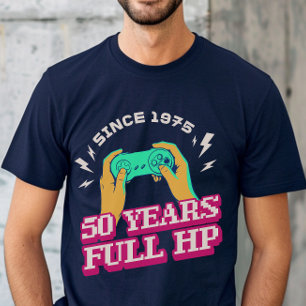 50 Years Retro Full HP Video Gamer Birthday  T-Shirt