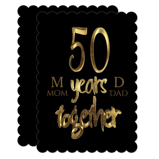 50 Years Together Golden Wedding 50th Anniversary Card