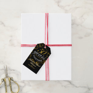 50 Years Together Golden Wedding Anniversary Party Gift Tags