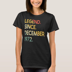 50 Years Vintage Legend Since December 1972 50th B T-Shirt