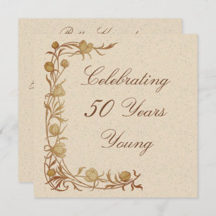 50 Years Young Birthday Invitation