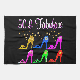 50 YR OLD STILETTO QUEEN KITCHEN TOWEL