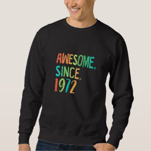 50 Yrs Old Girl Heart Floral Decor Awesome Since Sweatshirt