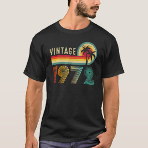 50 Yrs Old Men Women Vintage 1972 Retro 50th Birth T-Shirt