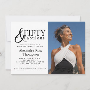 50and Fabulous 50th Birthday Party Invitation
