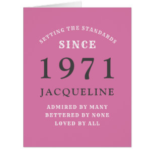 50e anniversaire 1971 Pink Black pour sa personnal