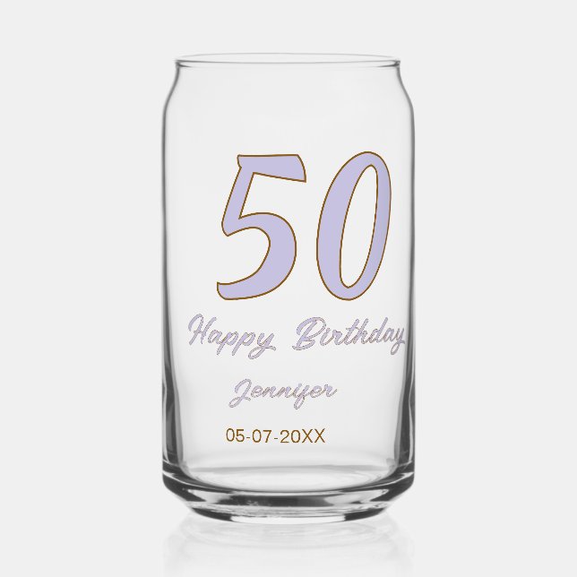 50e anniversaire ajouter nom date année mode viole (Verso)