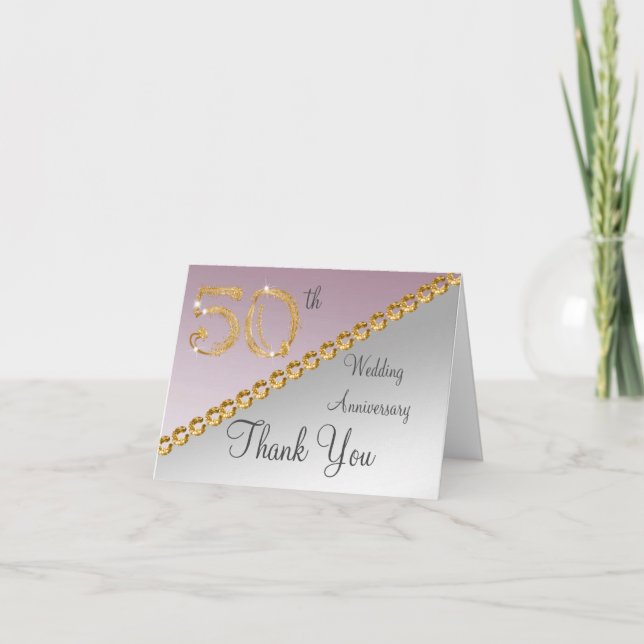 50e anniversaire Argent & Or, Merci rose (Devant)