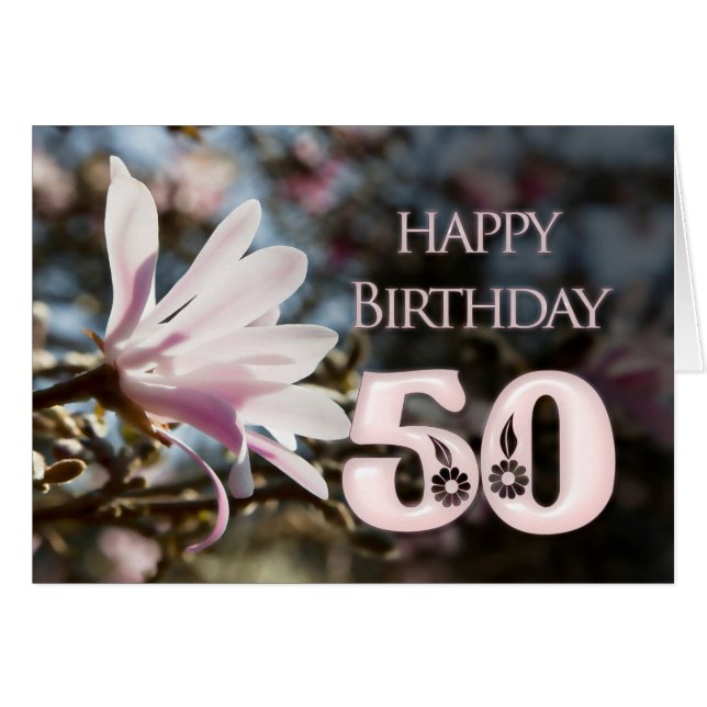 50e anniversaire avec magnolia (Devant horizontal)