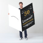 50e anniversaire Black Gold Elégant Funny Retro Gé