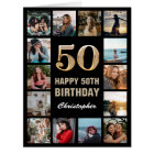 50e anniversaire Black Gold Photo Collage Extra La