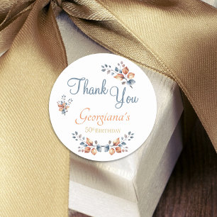 50e anniversaire Boho Automne Merci Stickers