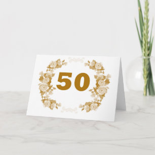50e anniversaire Carte de remerciements