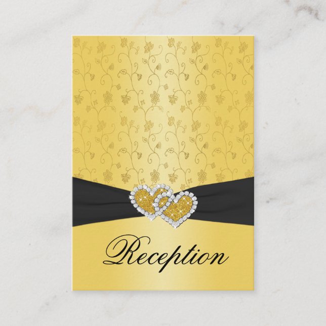 50e Anniversaire Cartes de réception Coeurs jointe (Devant)