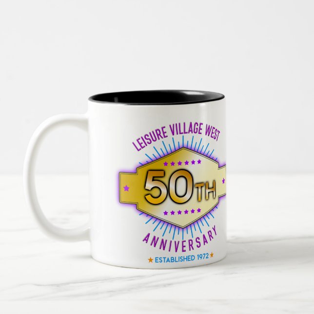 50e anniversaire de café Mug (Gauche)