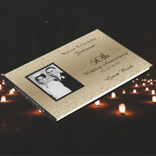 50e anniversaire de la fête Photo Livre d'invité