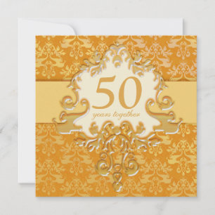 50e Anniversaire de Mariage d'or Invitation