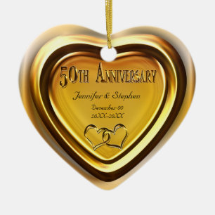 50e anniversaire de Mariage d'or ornement photo