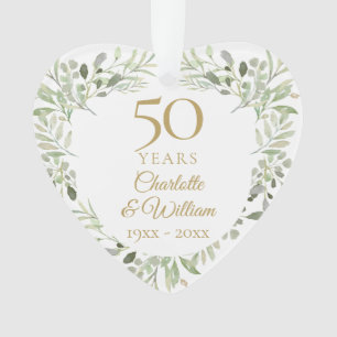 50e anniversaire de Mariage d'or Photo de verdure