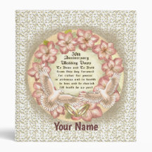 50e anniversaire de Mariage Doves classeur personn