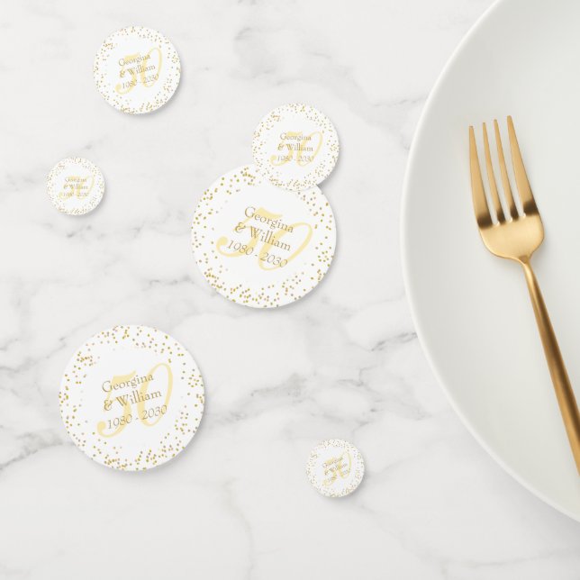 50e anniversaire de Mariage Gold Dust Confetti (Groupe)