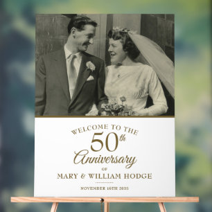 50e anniversaire d'or Mariage photo Bienvenue
