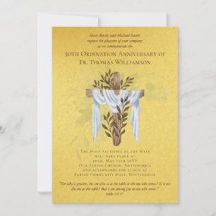 50e anniversaire d'Ordination Invitation d'or
