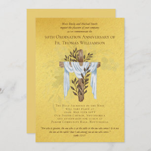 50e anniversaire d'Ordination Invitation d'or