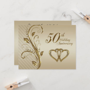 50e anniversaire du Mariage Carte d'invitation