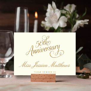 50e Anniversaire du Mariage d'or Cartes de Place