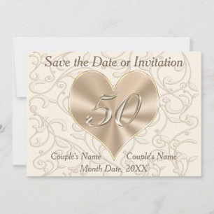 50e anniversaire du Mariage Enregistrer les cartes