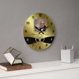50e anniversaire du Mariage horloge murale photo