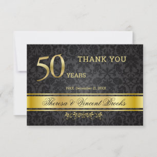 50e anniversaire du Mariage Merci d'or noir