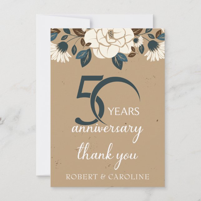 50e anniversaire du Mariage Merci Floral (Devant)