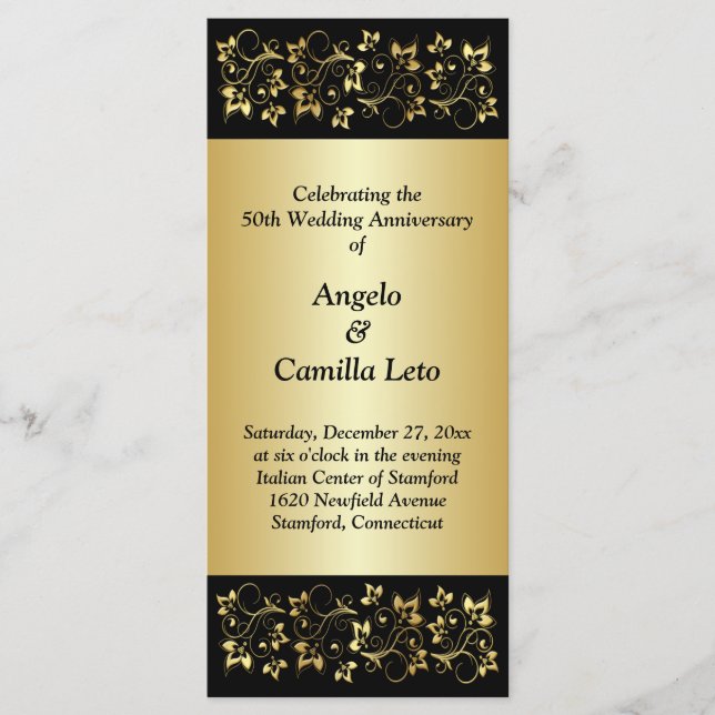 50e anniversaire du Mariage Programme de renouvell (Devant)