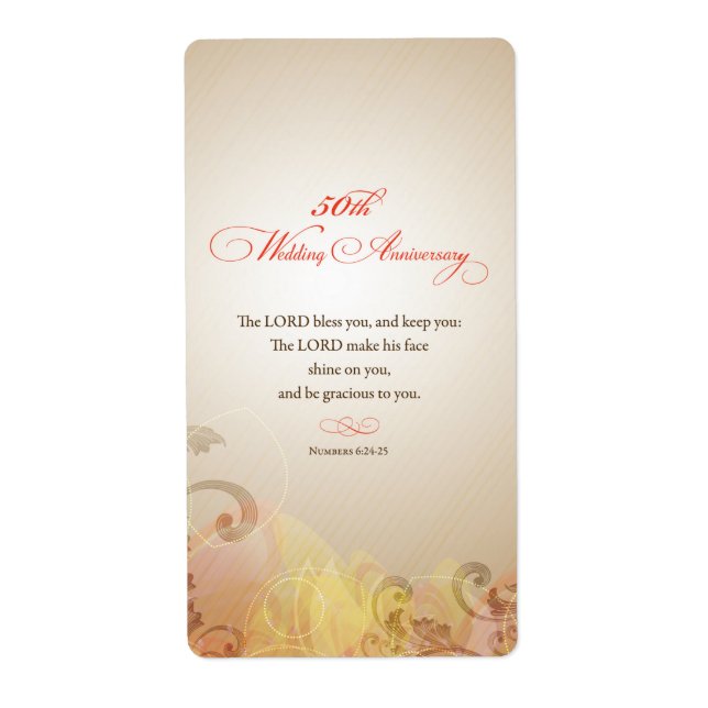 50e anniversaire du Mariage, Seigneur bénisse et g (Devant)