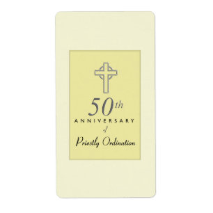 50e anniversaire du prêtre avec croix bossée